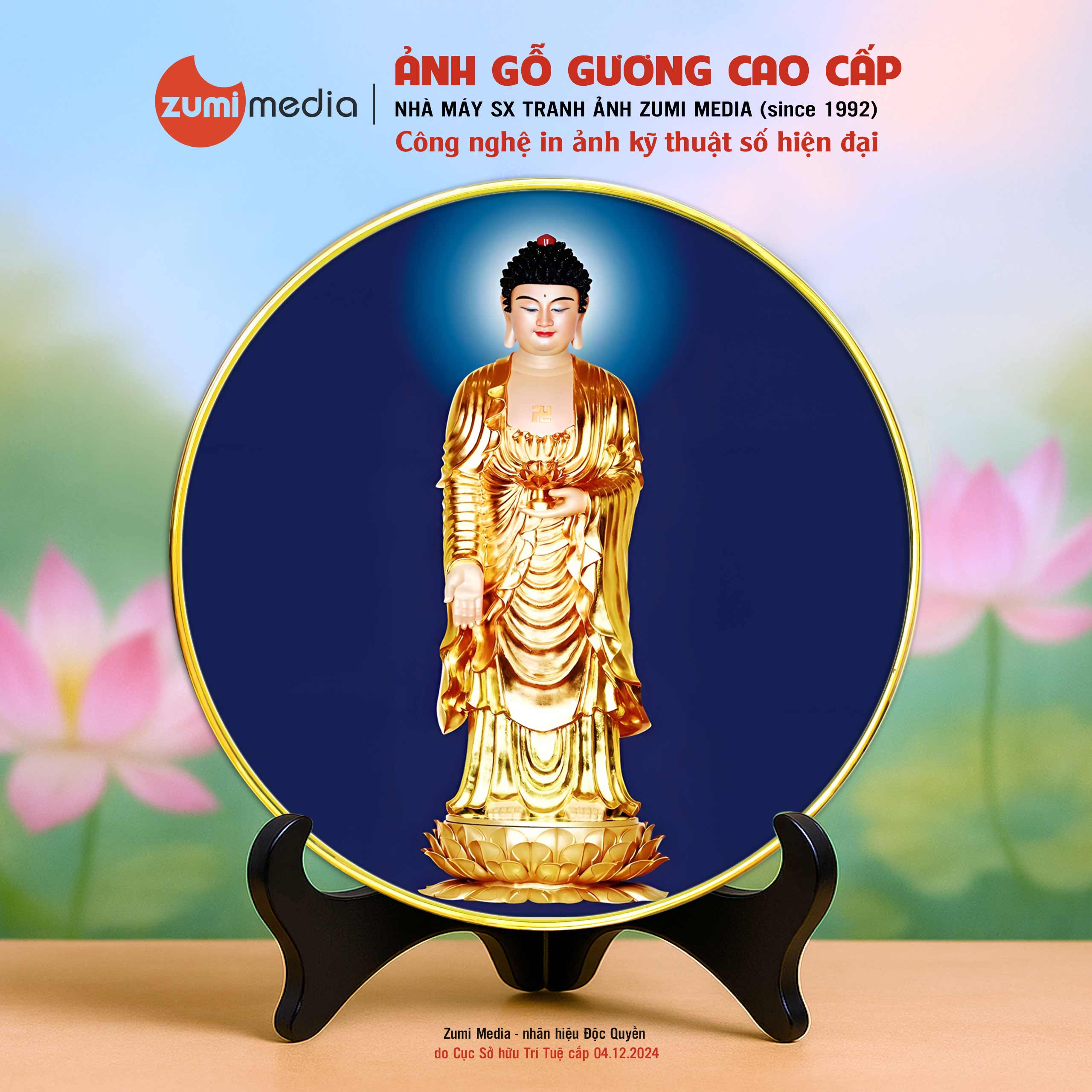 Tranh Phat A Di Da 24 Tranh go guong cao cap 1
