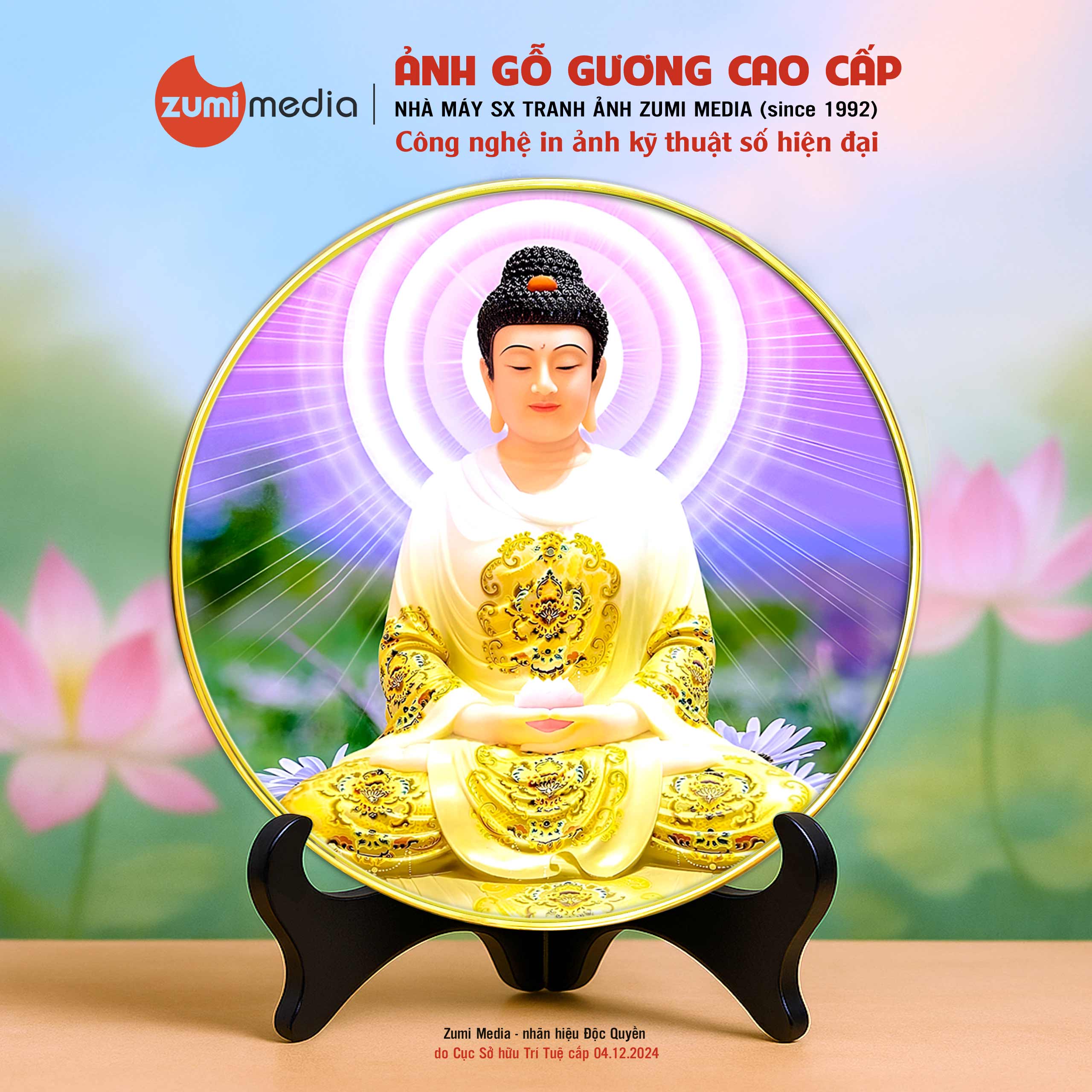 Tranh Phat A Di Da 25 Tranh go guong cao cap
