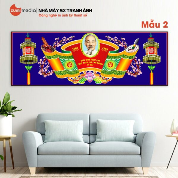 Tranh Cuốn Thư Bác Hồ, Khung tranh cao cấp Với Đa Dạng Chất Liệu - Hình ảnh 2