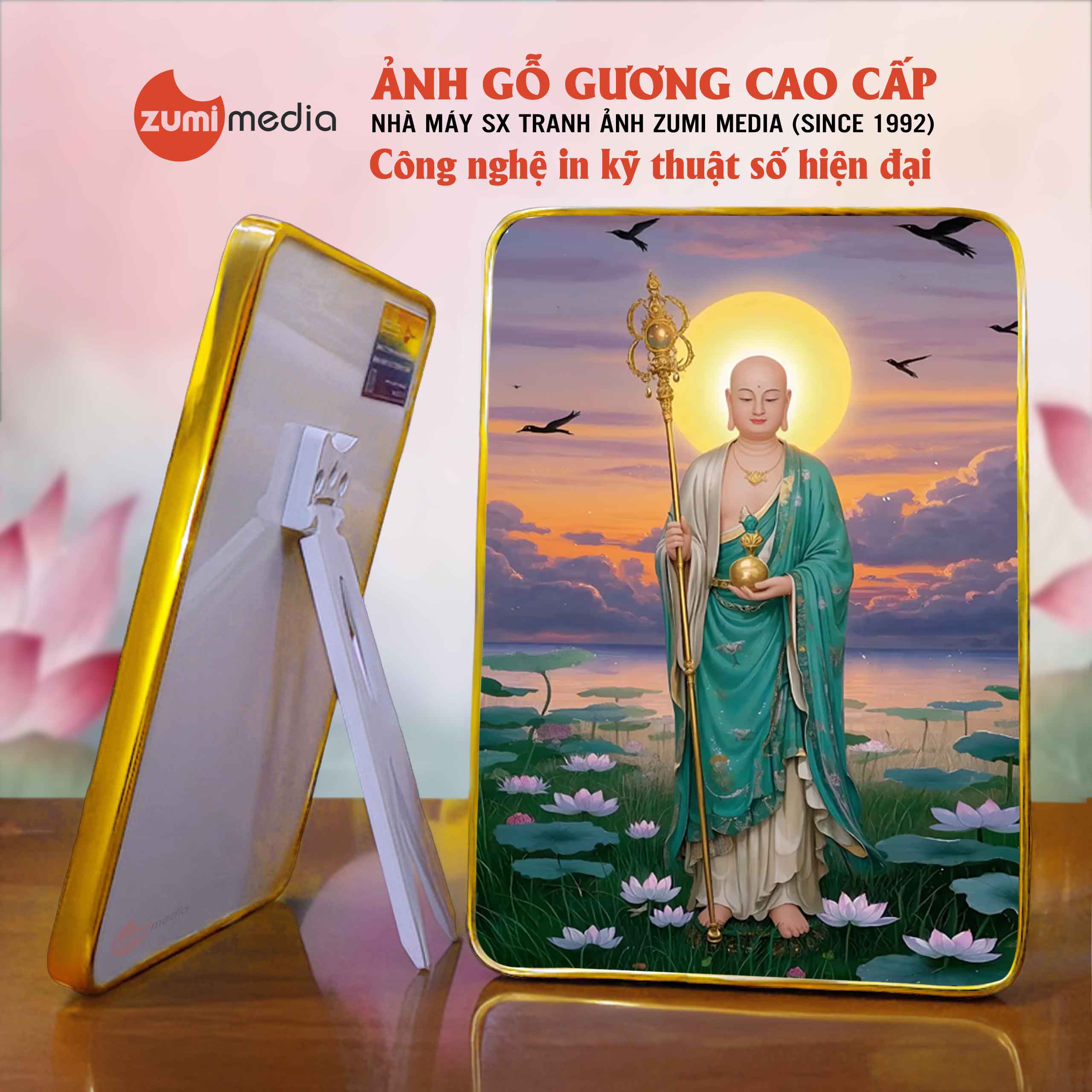 Tranh Dia Tang Vuong Bo Tat 33– Khung Tranh Go Guong cao cap 1