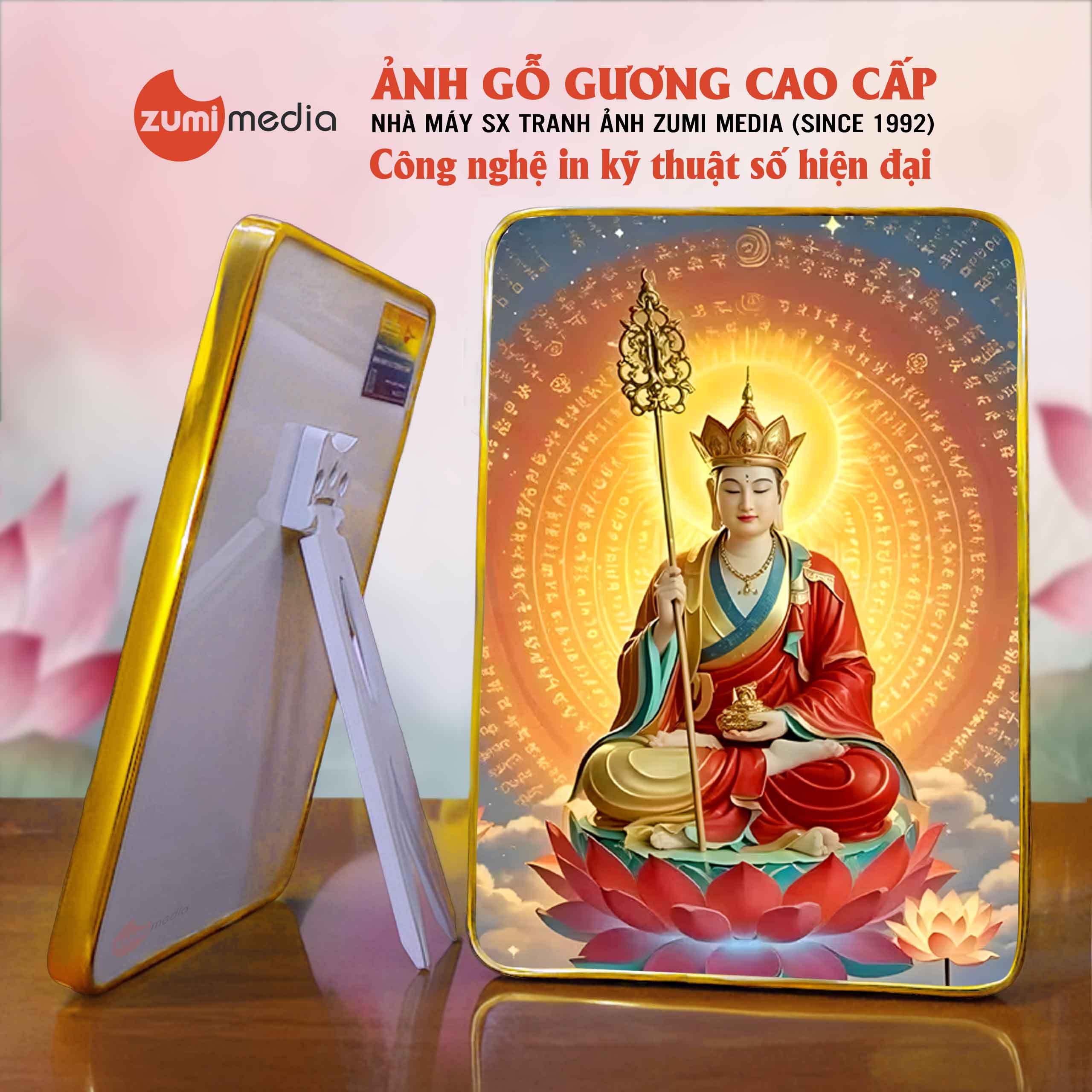 Tranh Dia Tang Vuong Bo Tat 36 – Khung Tranh Go Guong cao cap 1