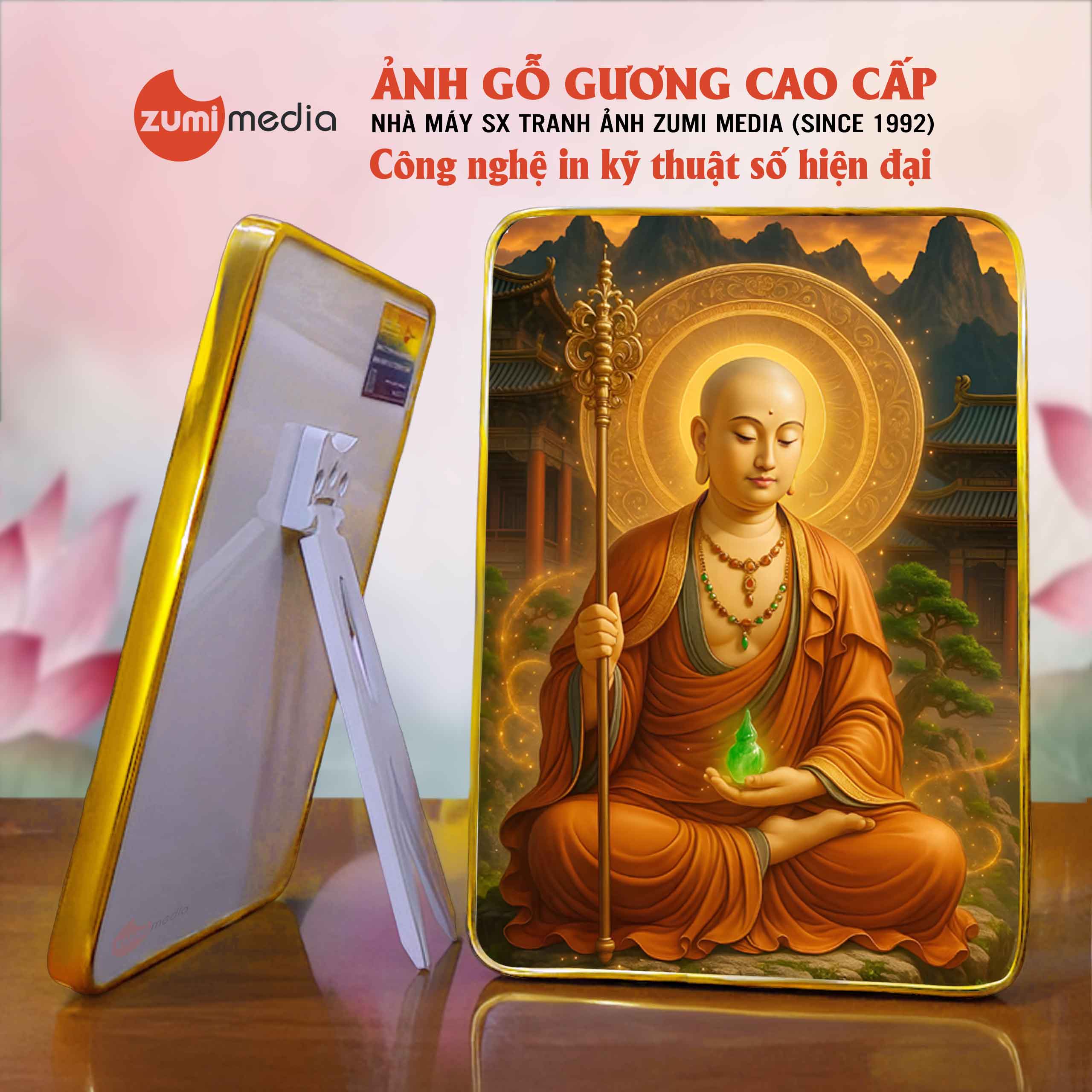 Tranh Dia Tang Vuong Bo Tat 38 – Khung Tranh Go Guong cao cap 1