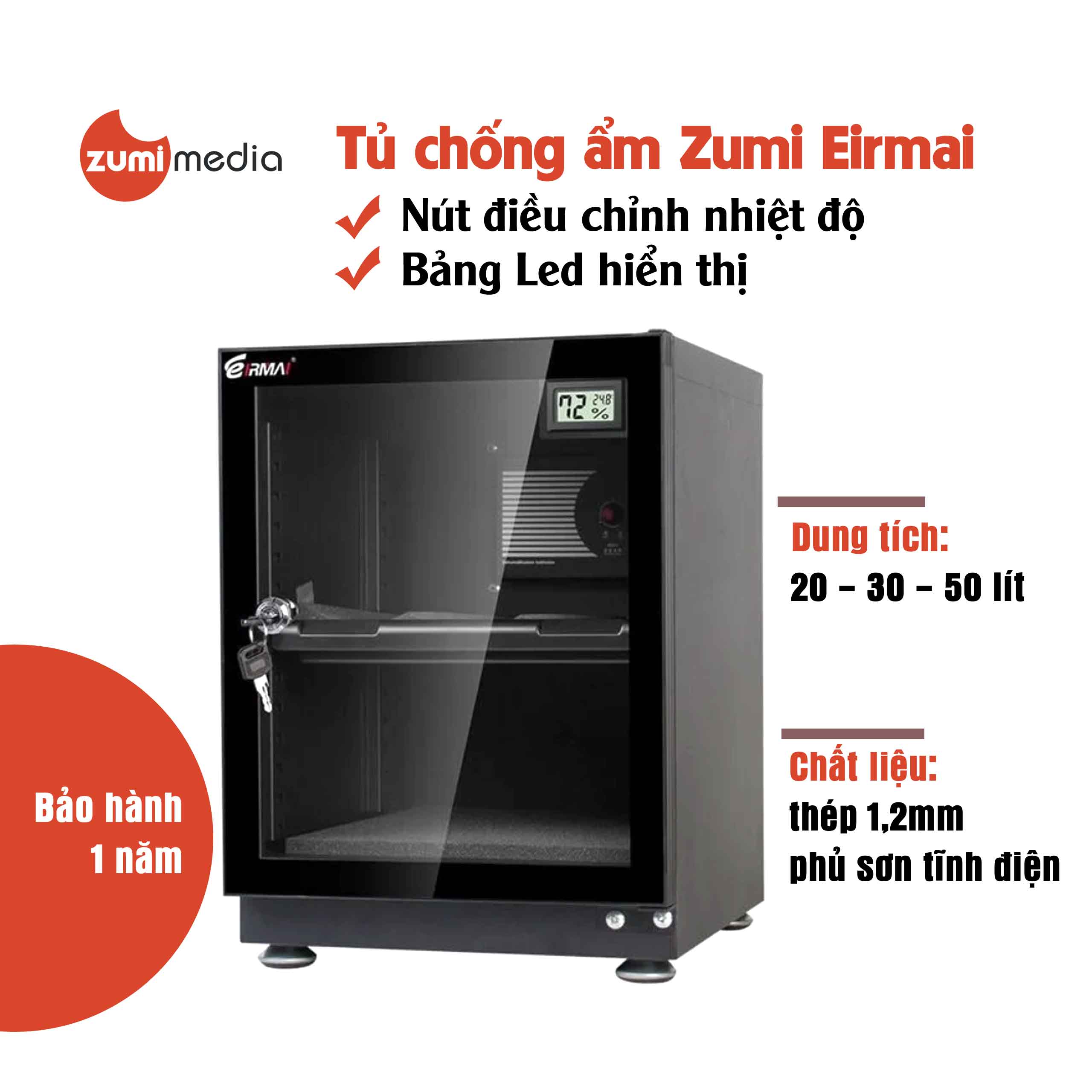 Tủ chống ẩm Zumi Eirmai loại thép