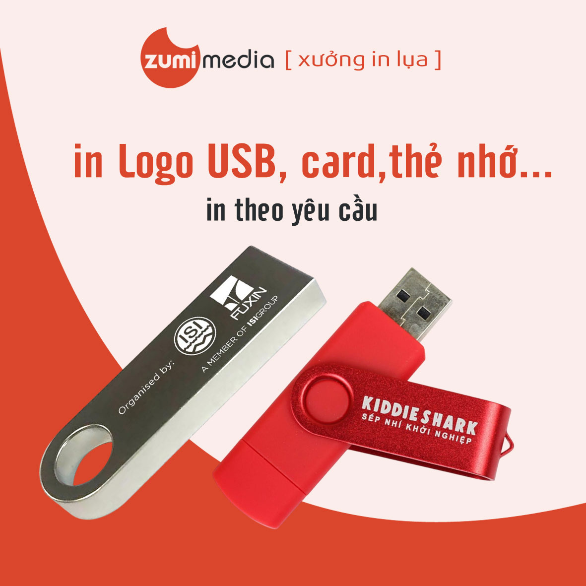 In Logo USB, Card, Thẻ Nhớ Theo Yêu Cầu | Zumi Media Chuyên Nghiệp 3 In Logo USB The Nho Theo Yeu Cau
